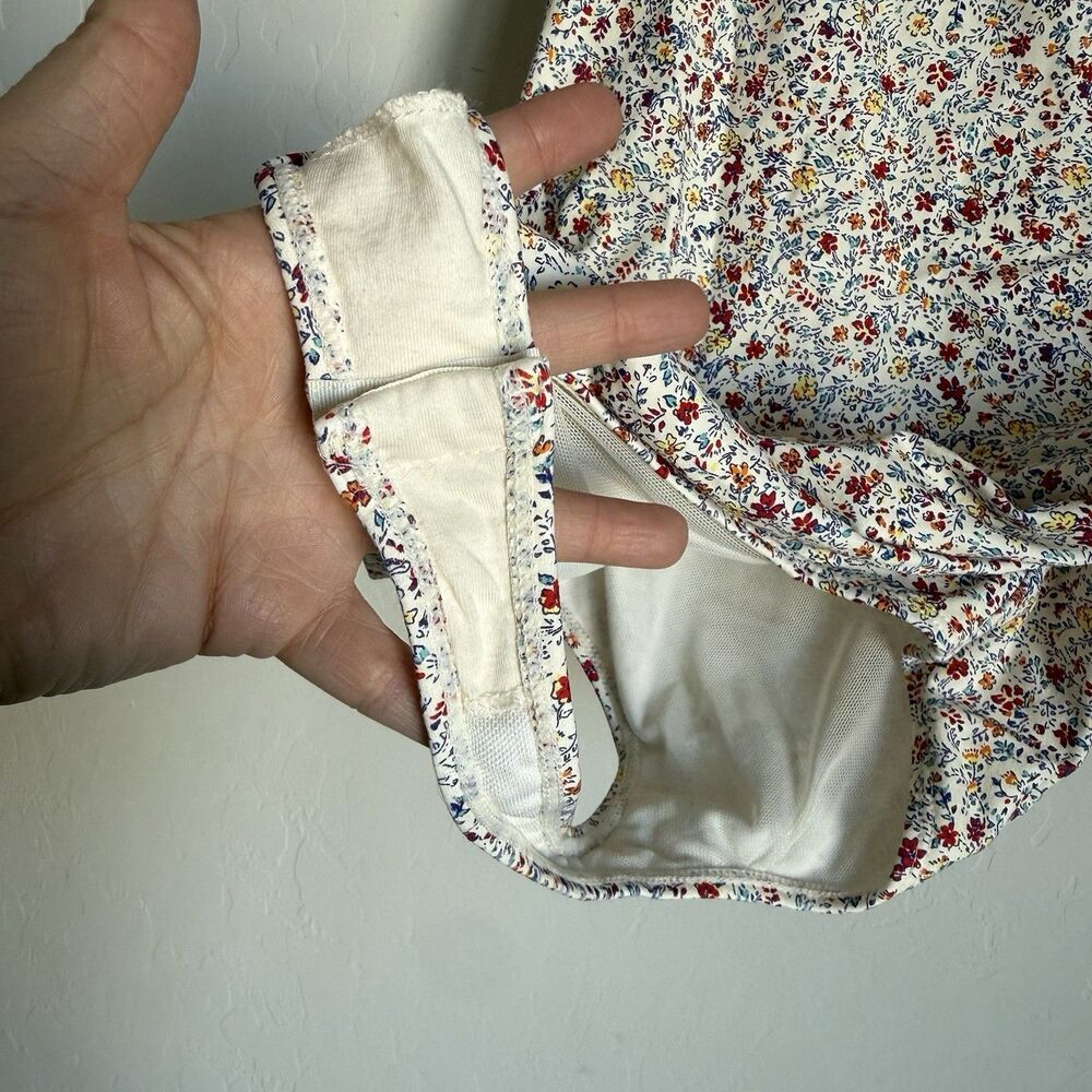 Intimately Free People Bella Ditsy Floral Puff Sleeve Bodysuit Boho Festival - Picture 6 of 11